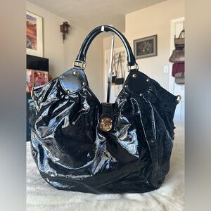 Louis Vuitton Limited Edition Monogram Mahina Surya XL Black Hobo Bag